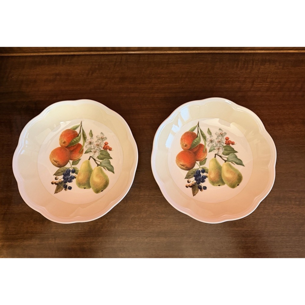 Pair Lenox Orchard In Bloom Flat Pasta Bowls Excellent